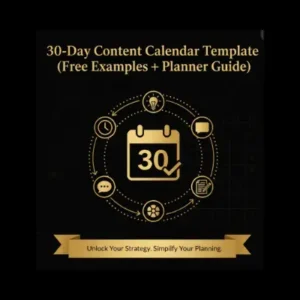 30-Day Content Calendar Template (Free Examples + Planner Guide)