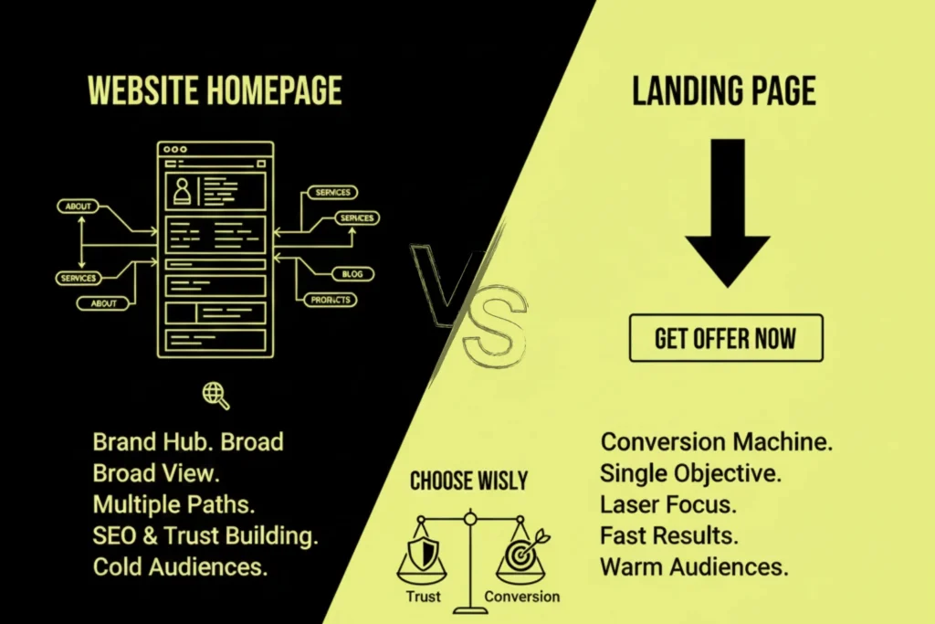 A-Quick-Comparison-That-Matters-Website-vs-Landing-Page